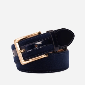 The Casaletti Navy Blue Leather Belt