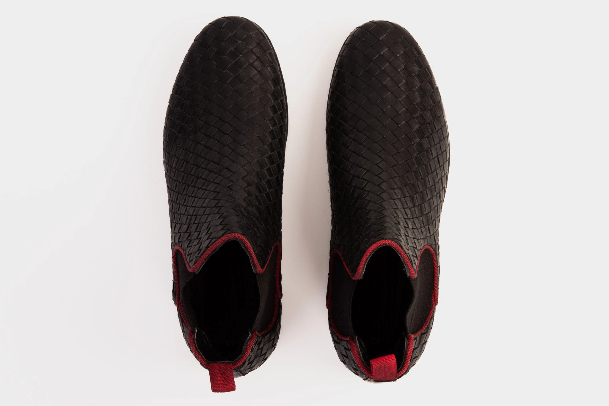 The Luxpre Black Leather Handwoven Casual Chelsea Men Boot Final Sale!