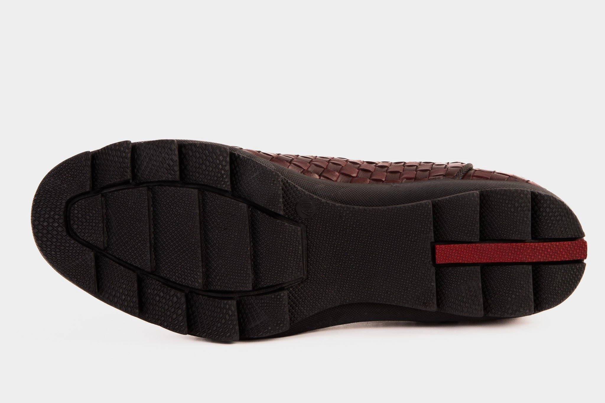 The Luxpre Burgundy Leather Handwoven Casual Chelsea Men Boot Final Sale!