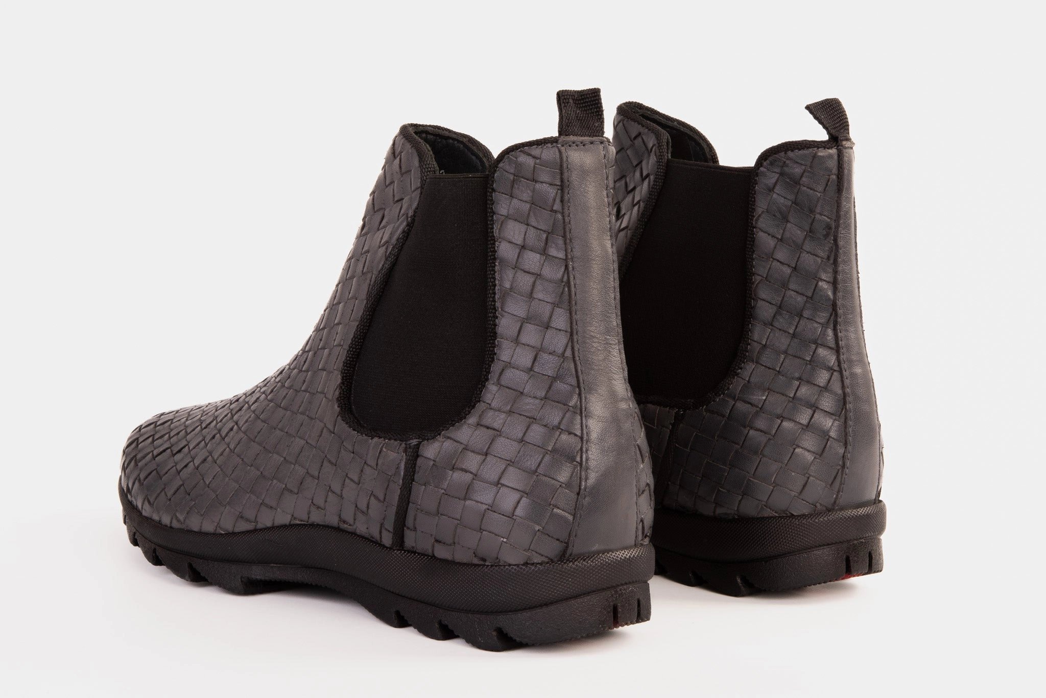The Luxpre Grey Leather Handwoven Casual Chelsea Men Boot Final Sale!