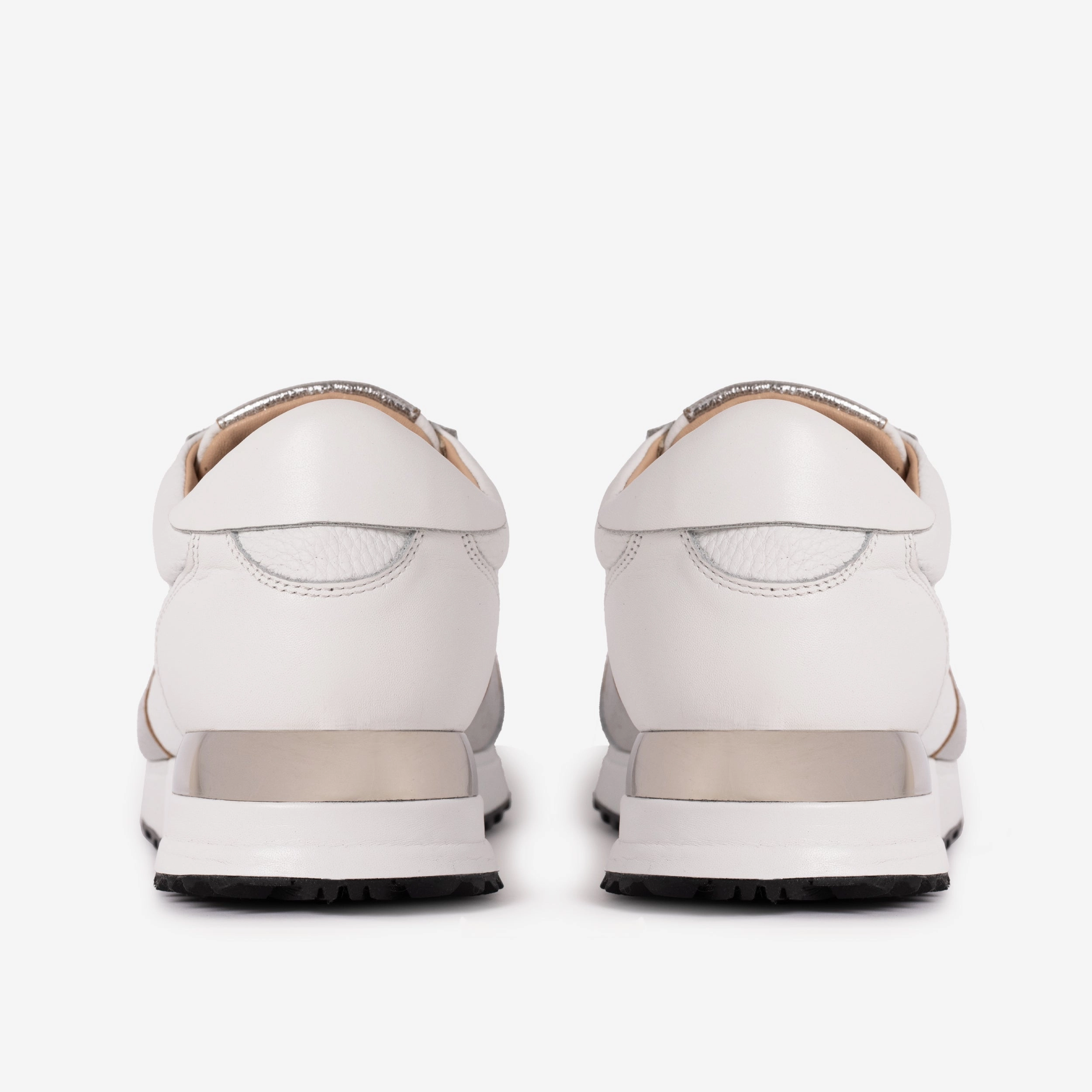 The Masal White Leather Women Sneaker