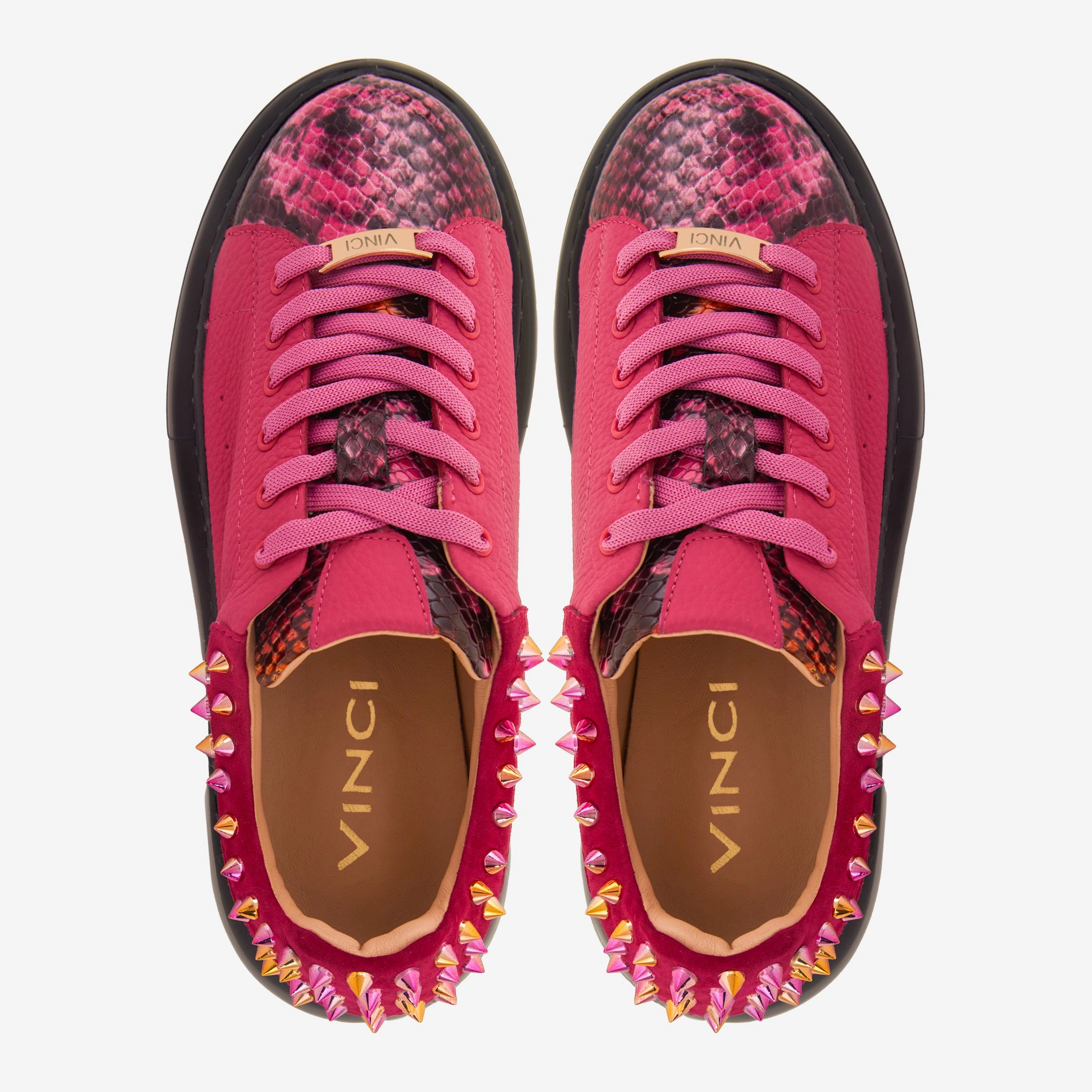 The Venezia Fuchsia Leather Women Sneaker