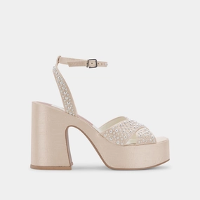 WESSI PEARL HEELS VANILLA PEARLS - re:vita