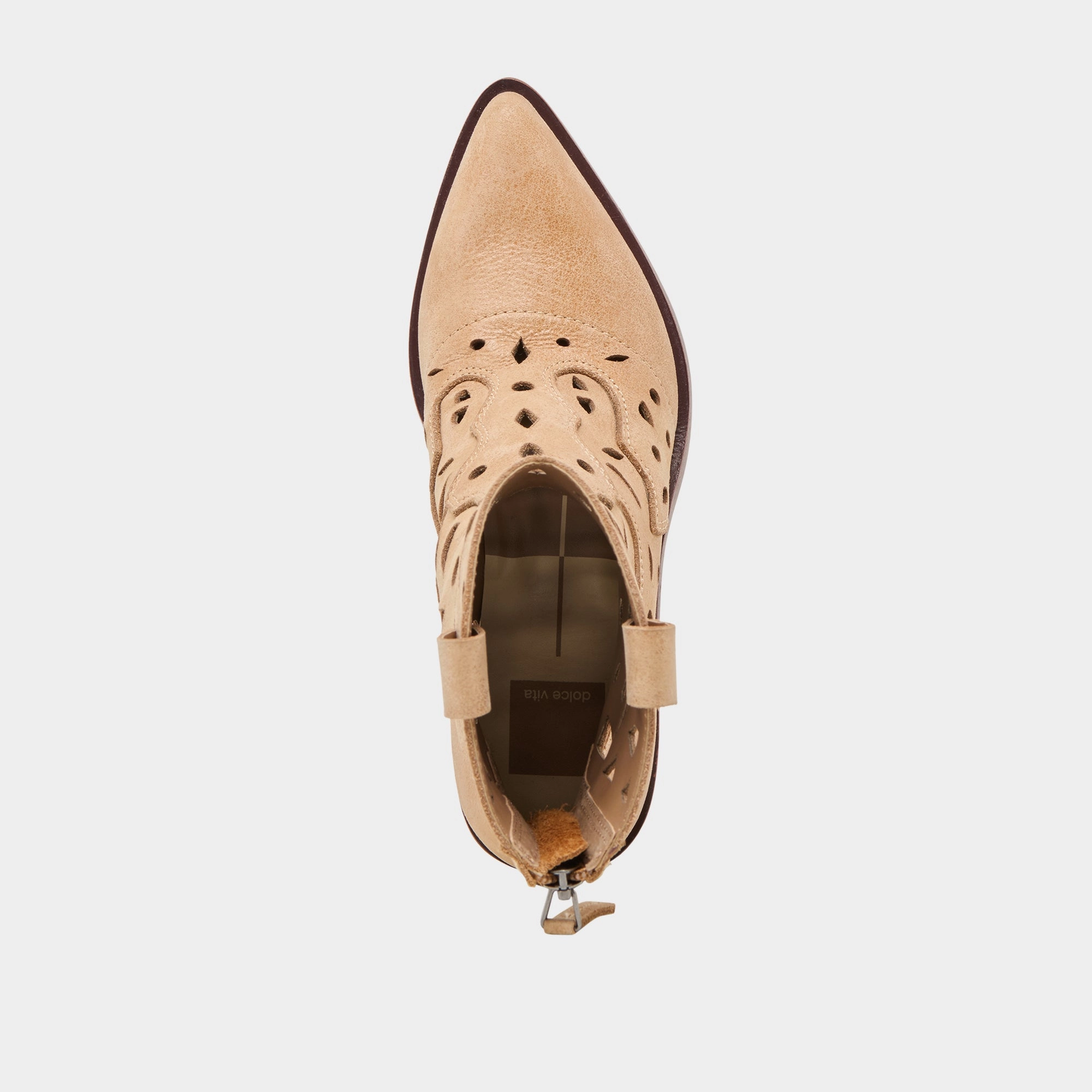 ZENOBI BOOTIES CAMEL DISTRESSED LEATHER